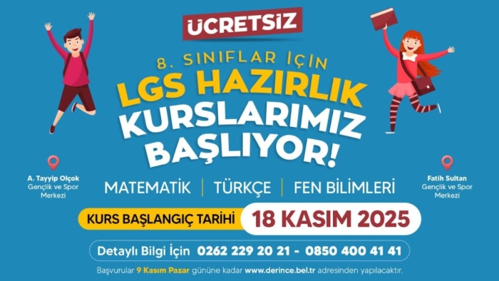 Ücretsiz LGS Hazırlık Kursları Başlıyor